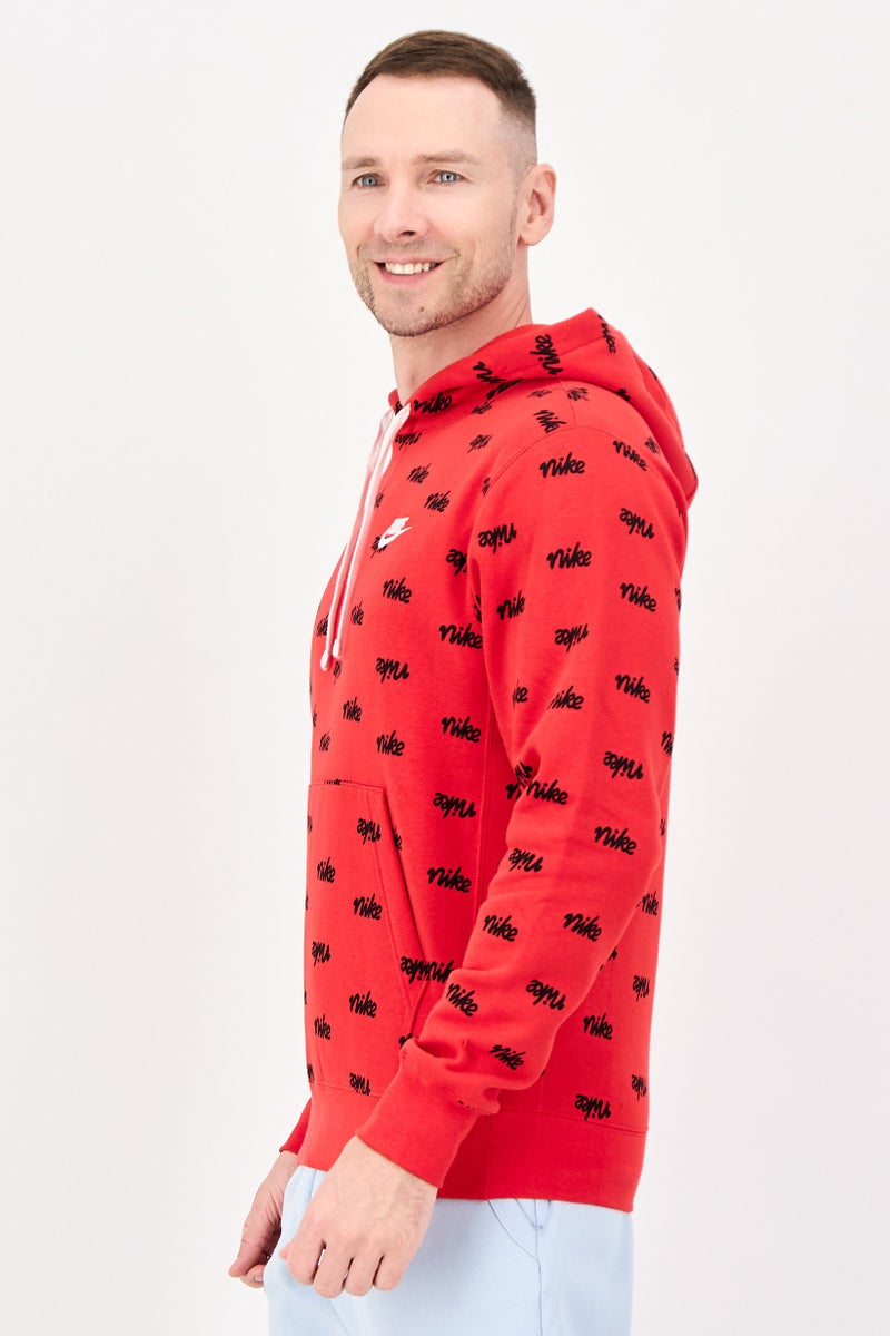 Nike Men Standard Fit Long Sleeve Outdoor Hoodie, Red - Image 2